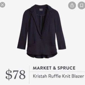 Market & Spruce Ruffle Knit Blazer